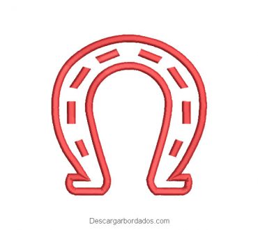 Diseño bordado herradura de caballo