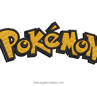 Diseño bordado letra de pokemon