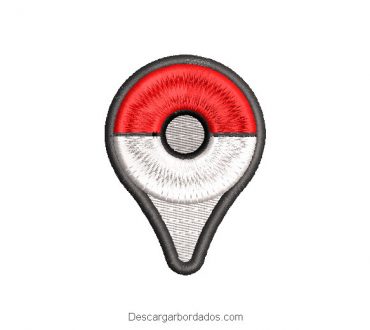 Diseño bordado logo de Pokemon Go