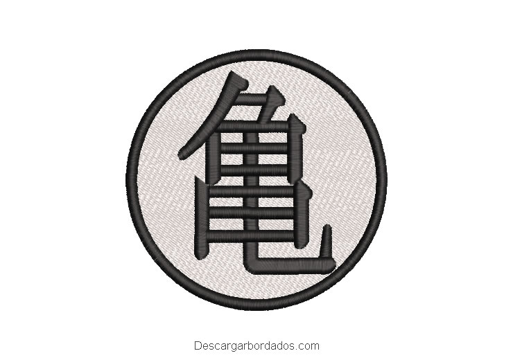Diseño bordado logo de goku para máquina
