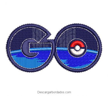 Diseño bordado logo de pokemon Go