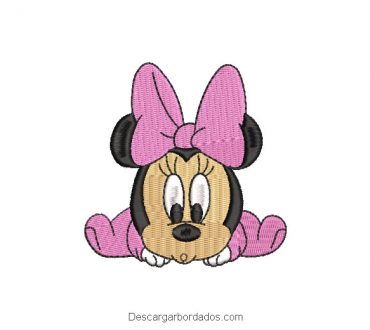 Diseño bordado minnie mouse bebé