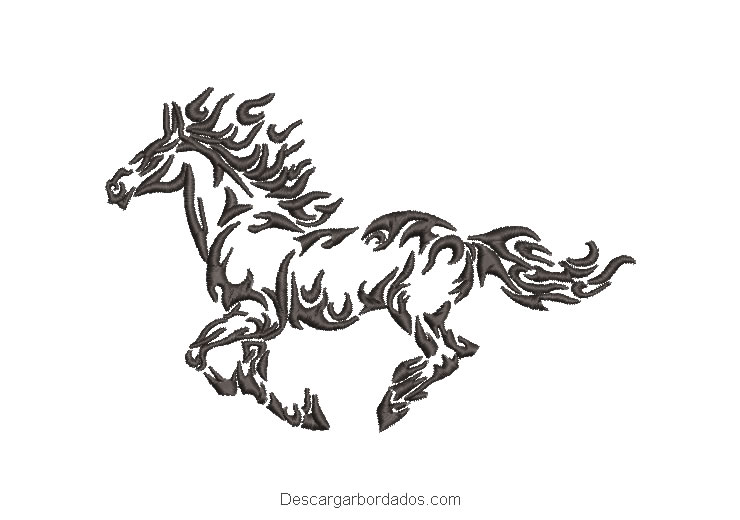 Diseño bordado retrato de caballo para bordar