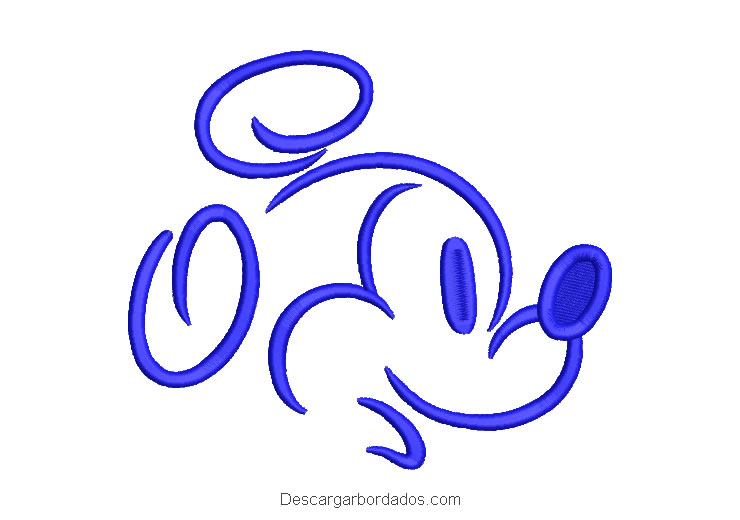 Diseño bordado rostro de mickey mouse