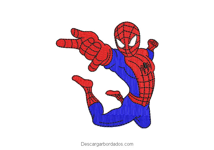 Diseño bordado super heroes hombre araña spiderman