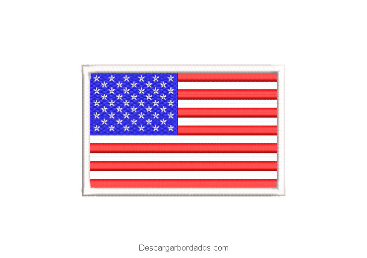 Diseño de bordado bandera de estados unidos de américa USA