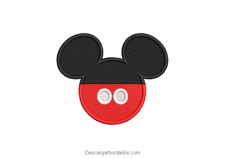 Diseño rostro de mickey mouse rojo y negro