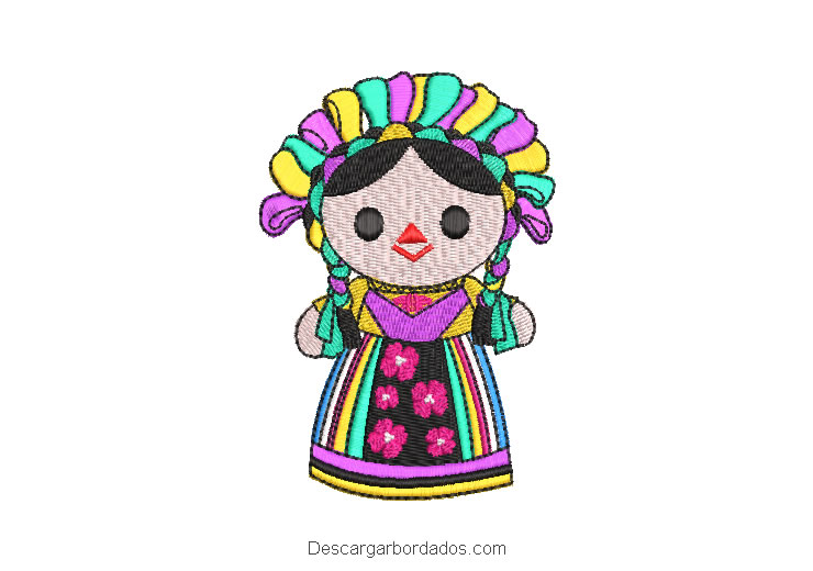 Diseños Bordados Muñecas Mexicanas Infantiles
