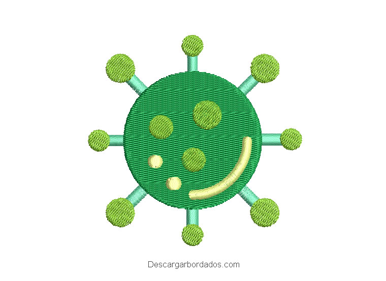 Diseño Bordado de Coronavirus