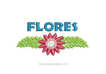Diseño Bordado de Flores