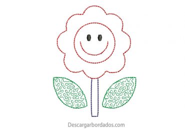 Diseño Bordado de Girasol para Bordar