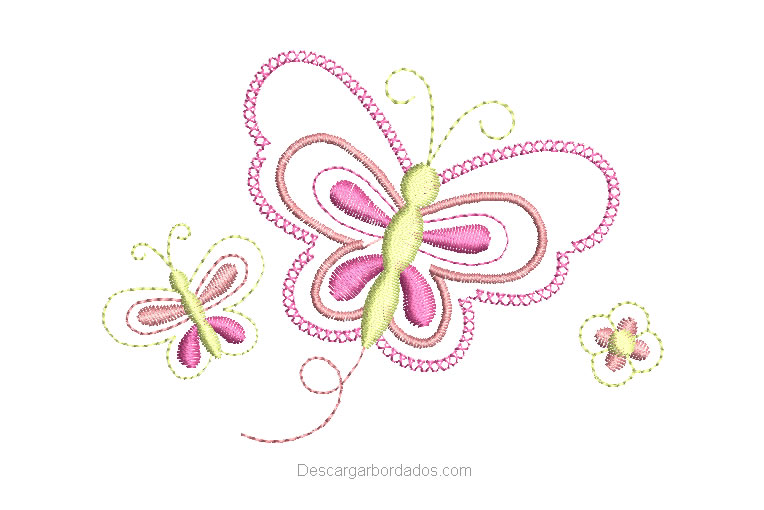 Diseño Bordado de Mariposa