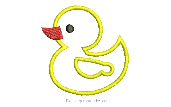Diseño Bordado de Pato con Aplicación