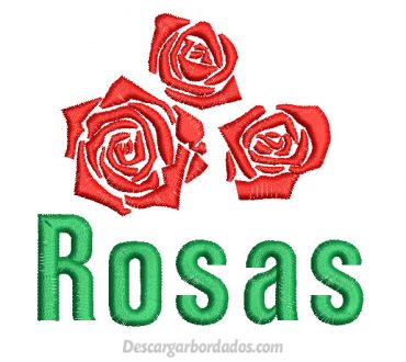 Diseño Bordado de Rosas para Bordar