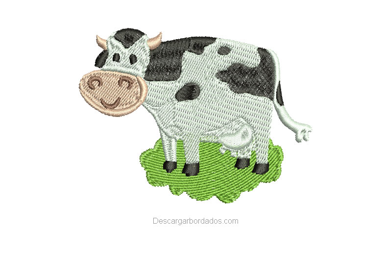 Diseño Bordado de Vaca