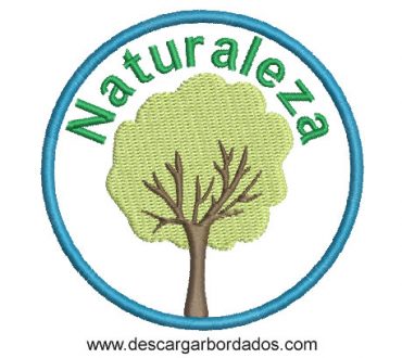 Diseño Bordado de Árbol de Naturaleza