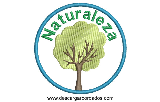 Diseño Bordado de Árbol de Naturaleza