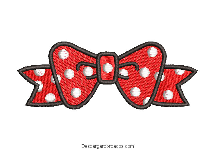 Diseño Bordado lazo de Minnie Mouse