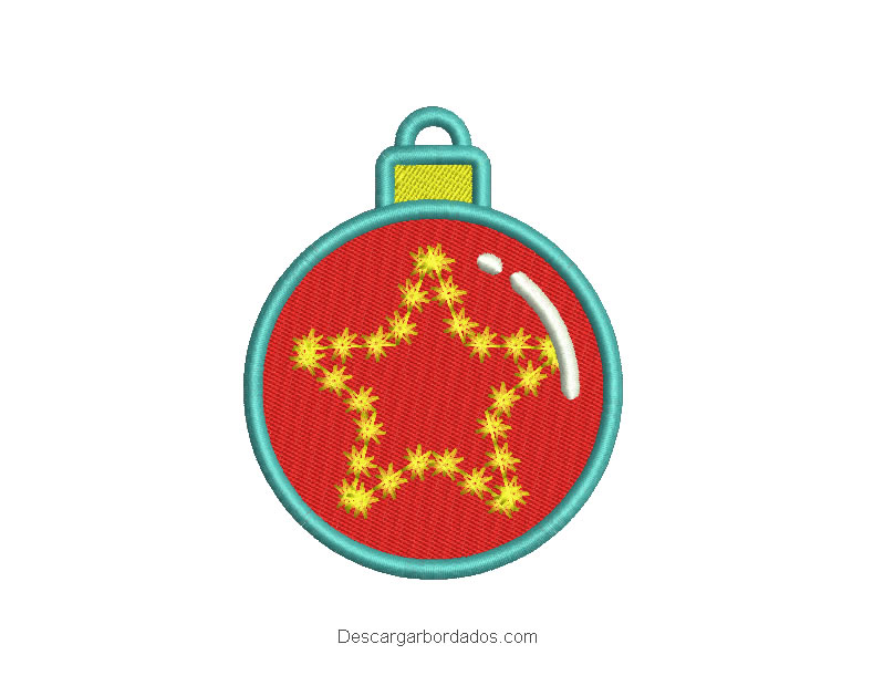 Diseño bordado bola de navidad