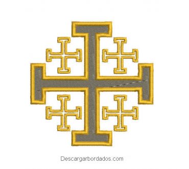 Diseño bordado cruz de jerusalén