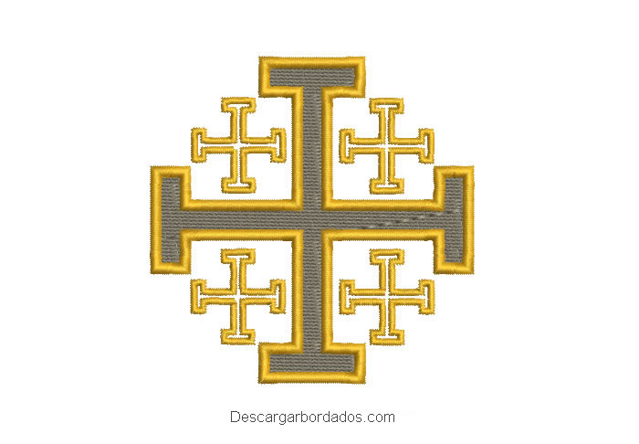 Diseño bordado cruz de jerusalén