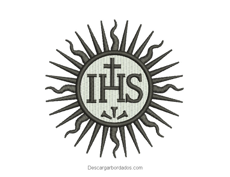 Diseño bordado de IHS para máquina