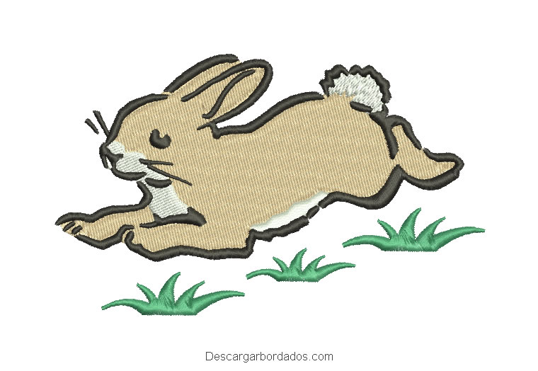 Diseño bordado de conejo para bordar