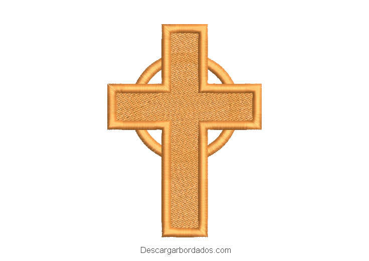 Diseño bordado de cruz decorado