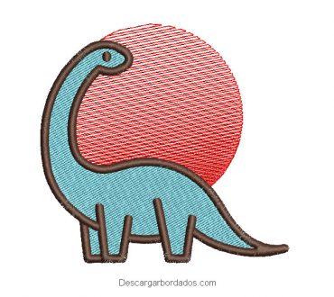 Diseño bordado de dinosaurios para máquina