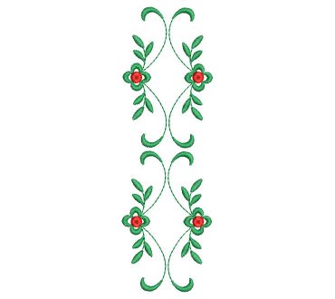 Diseño bordado de flores para guayaberas