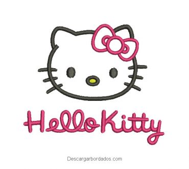 Diseño bordado de hello kitty