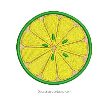 Diseño bordado de limón para máquina