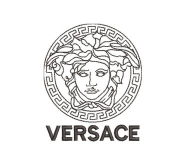 Diseño bordado de logo Versace