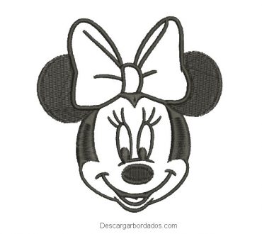 Diseño bordado de mickey mouse de color negro