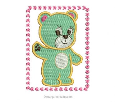 Diseño bordado de oso Infantil para Bordar