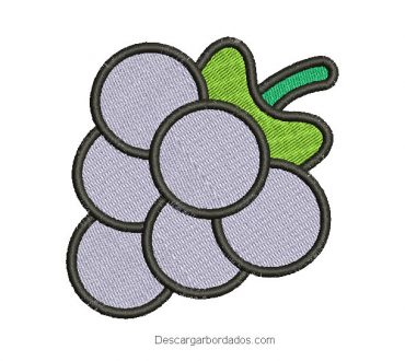 Diseño de uva para bordar en máquina