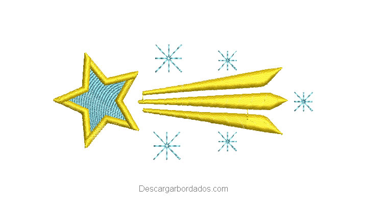 Diseños bordado de estrella fugaz