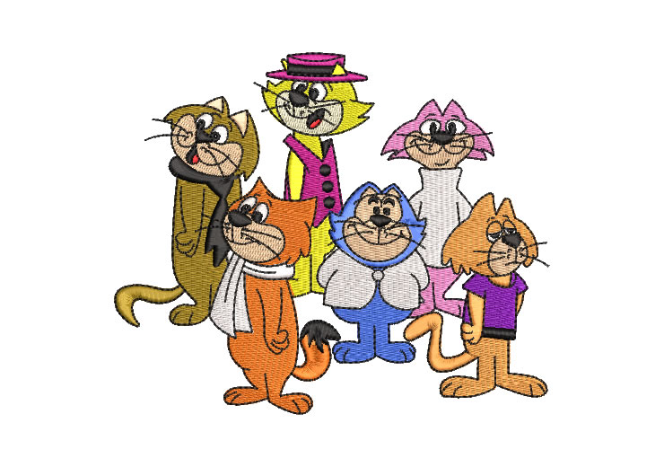Don Gato y su Pandilla Personajes Diseños de Bordado