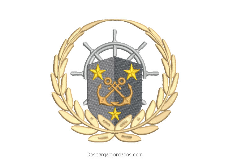 Escudo de Pirata Diseño de Bordado