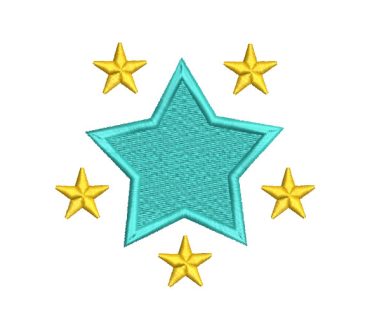 Figura de Estrellas Diseños de Bordado