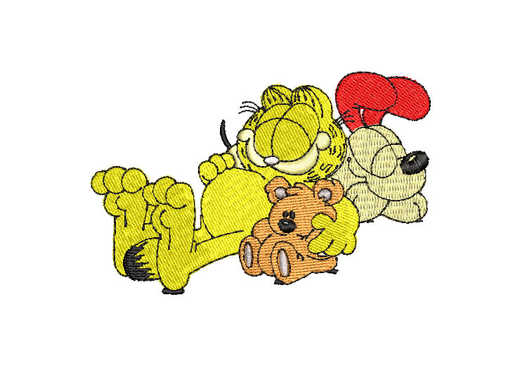 Garfield Odie y Pooky Diseños de Bordado