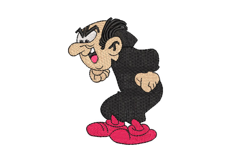 Gargamel los Pitufos Diseños de Bordado