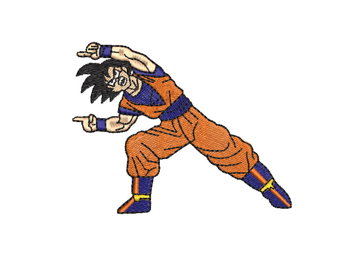 Goku Dragon Ball Z Diseños de Bordado