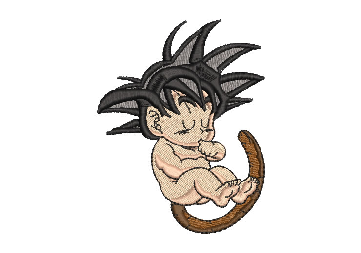 Goku bebé Diseños de Bordado