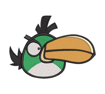 Hal Pájaro Verde Angry Birds Diseños de Bordado