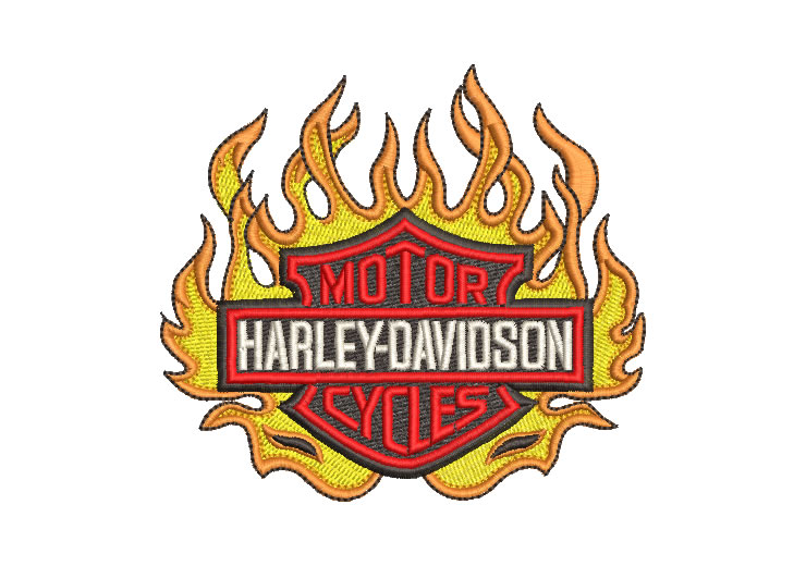 Harley Davidson Motor Diseños de Bordados
