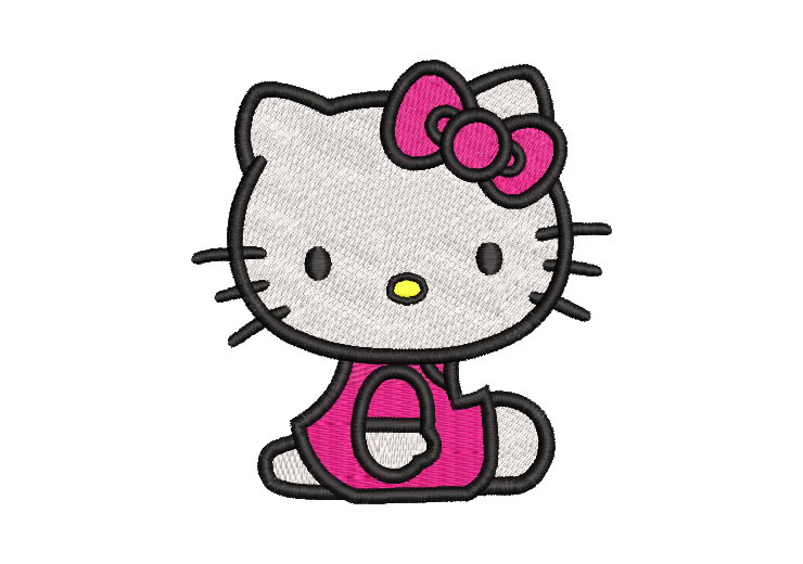 Hello Kitty Sentado Diseños de Bordado