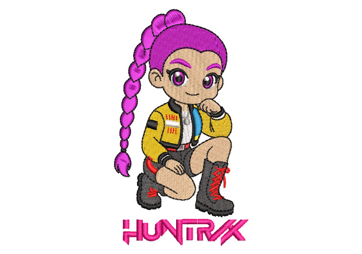 Huntrix Mira Personaje Diseños de Bordado