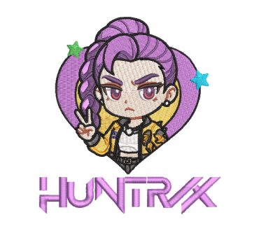 Huntrix Rumi Personaje Diseños de Bordado