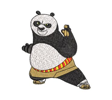 Kung Fu Panda Po Diseños de Bordado